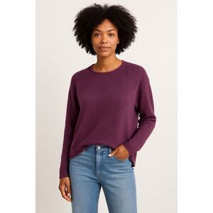 James Perse Cashmere High-Low Sweater In Wine Size 0